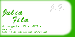 julia fila business card